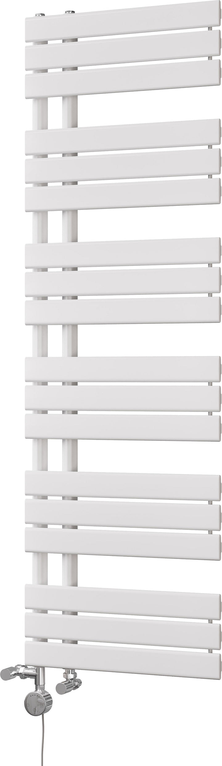 Tristan - White Dual Fuel Towel Rail H1564mm x W500mm Thermostatic