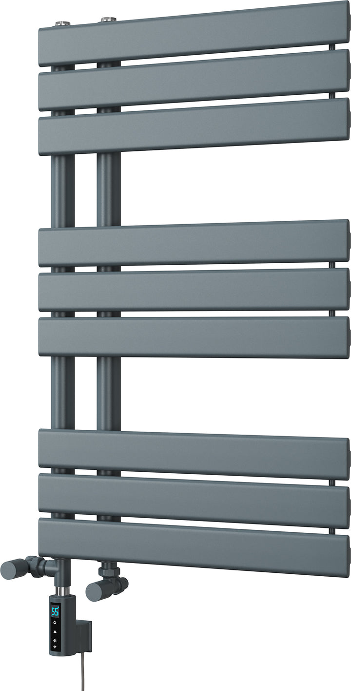 Tristan - Anthracite Dual Fuel Towel Rail H816mm x W500mm Thermostatic WIFI