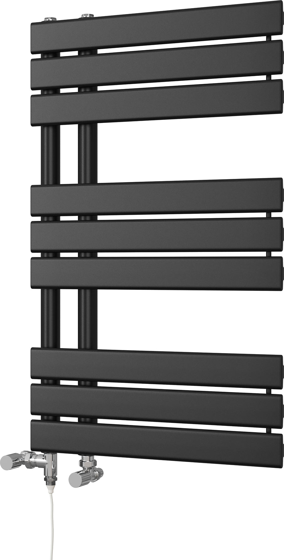 Terma Simple Flat Heban Black Ladder Heated Towel Rail