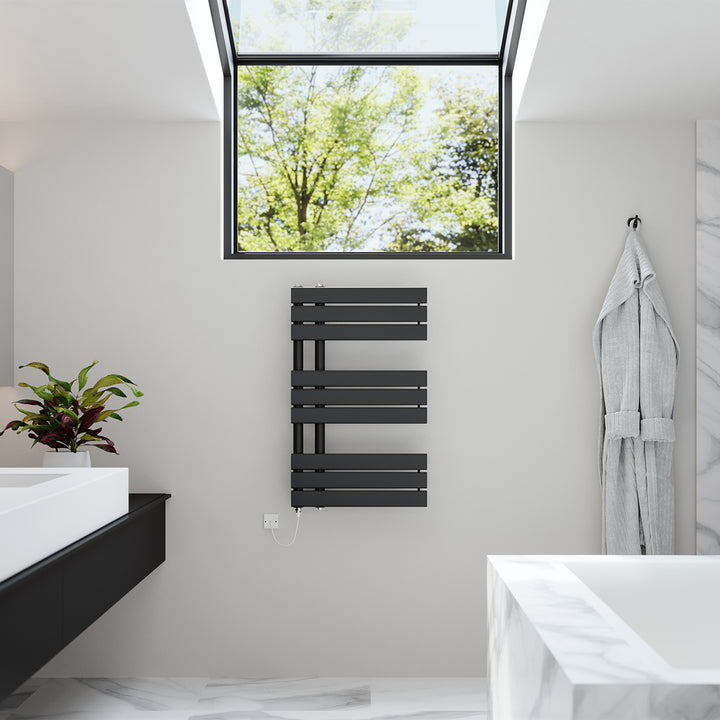 Tristan - Black Electric Towel Rail H816mm x W500mm 300w Standard