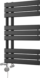 Tristan - Black Dual Fuel Towel Rail H816mm x W500mm Thermostatic