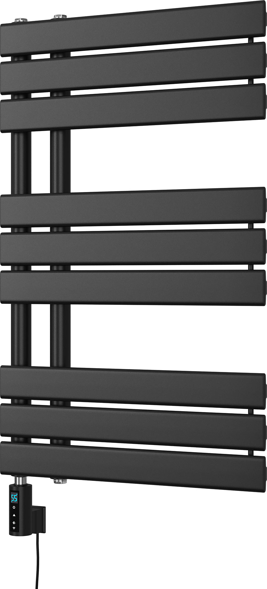 Tristan - Black Electric Towel Rail H816mm x W500mm 300w Thermostatic WIFI
