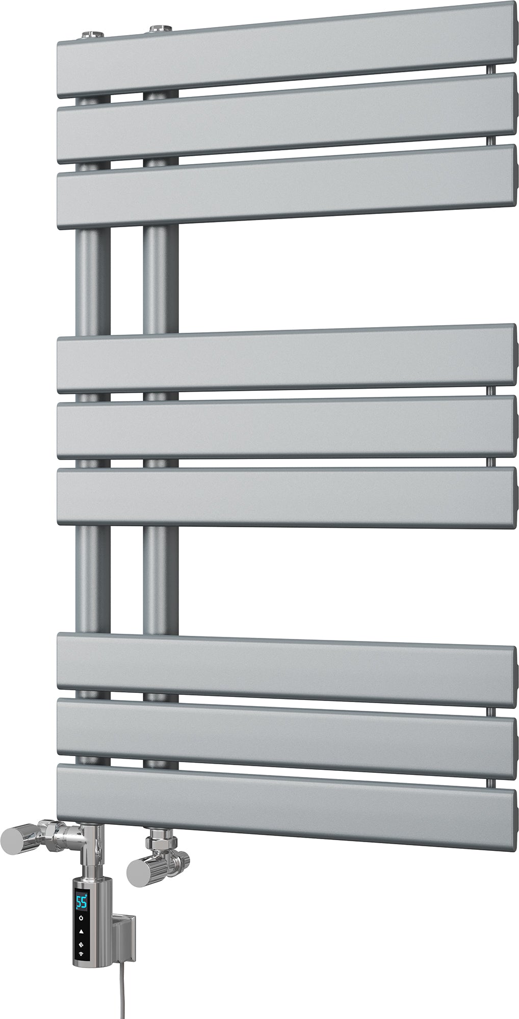 Tristan - Silver Dual Fuel Towel Rail H816mm x W500mm Thermostatic WIFI