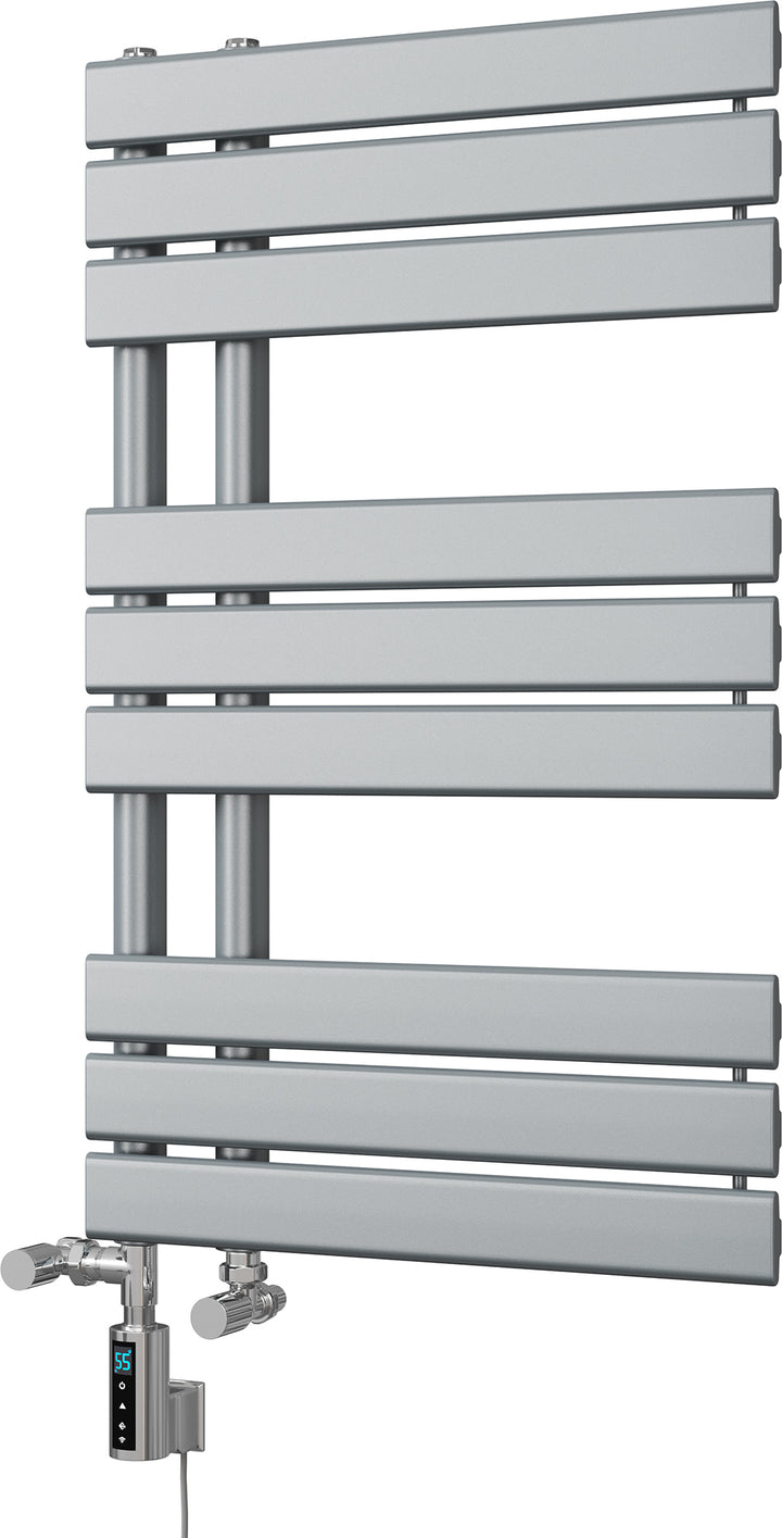 Tristan - Silver Dual Fuel Towel Rail H816mm x W500mm Thermostatic WIFI