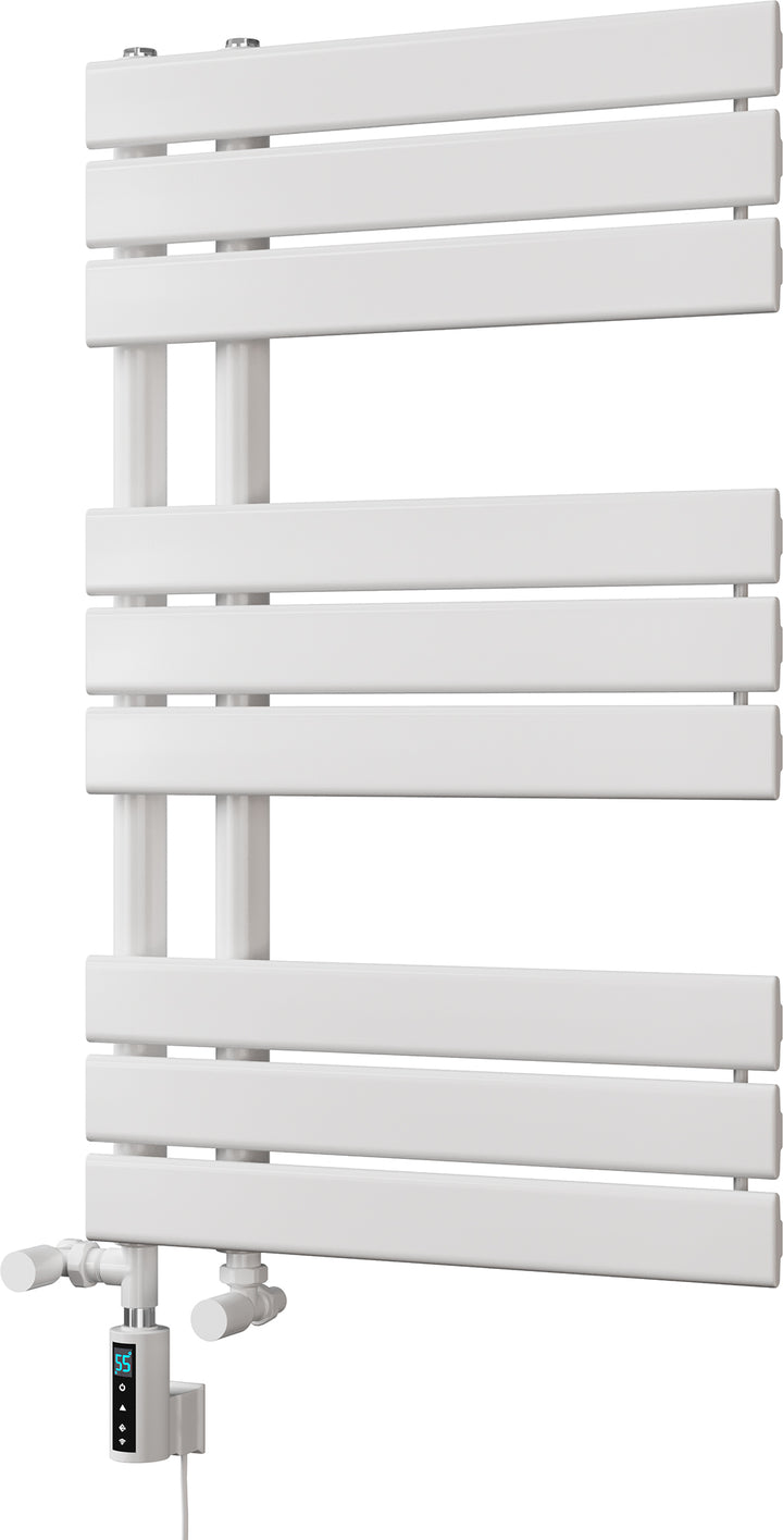 Tristan - White Dual Fuel Towel Rail H816mm x W500mm Thermostatic WIFI