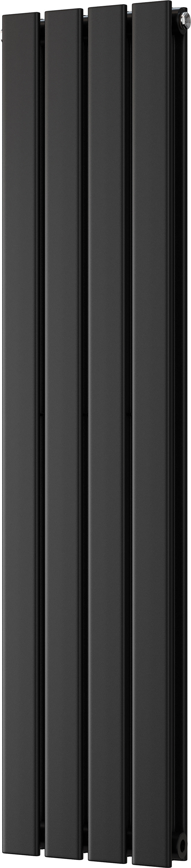 Typhoon - Black Vertical Radiator H1200mm x W272mm Double Panel