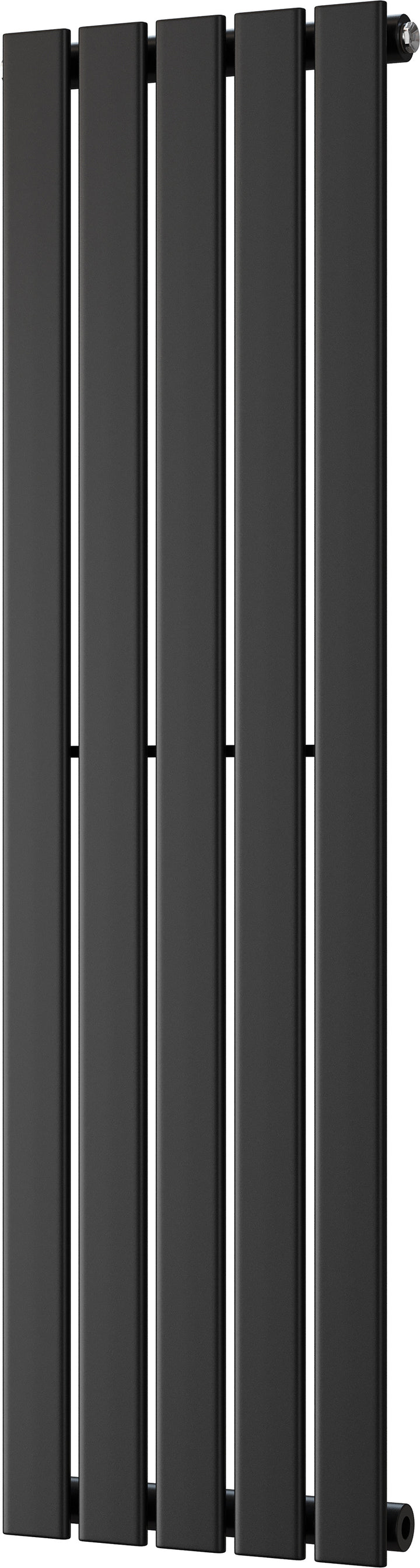 Typhoon - Black Vertical Radiator H1200mm x W340mm Single Panel