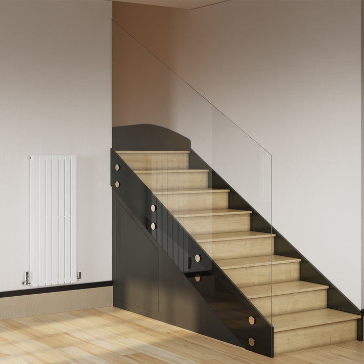 Typhoon - White Vertical Radiator H1200mm x W476mm Double Panel