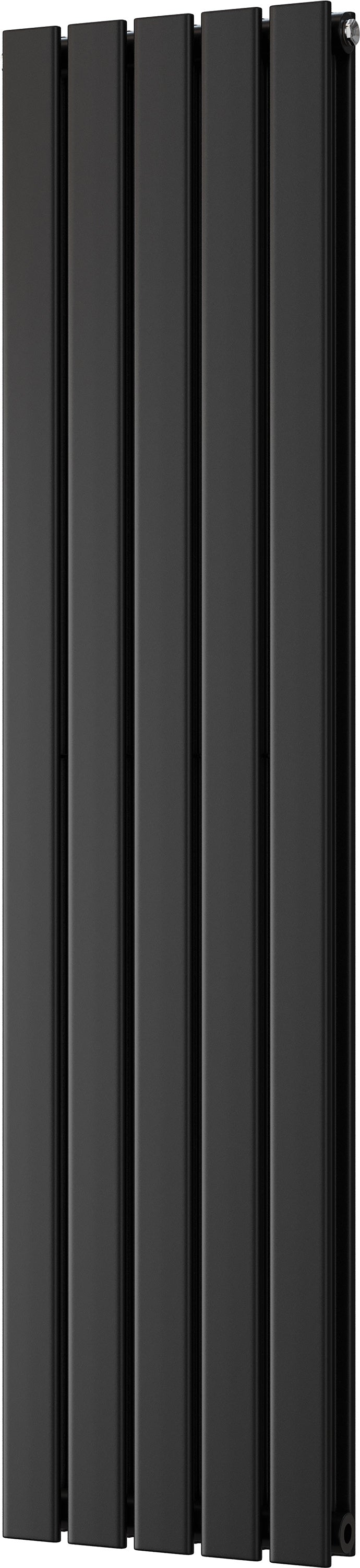 Typhoon - Black Vertical Radiator H1400mm x W340mm Double Panel