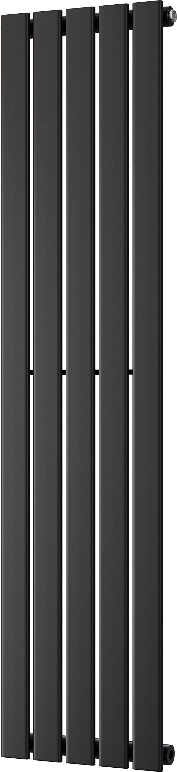 Typhoon - Black Vertical Radiator H1400mm x W340mm Single Panel