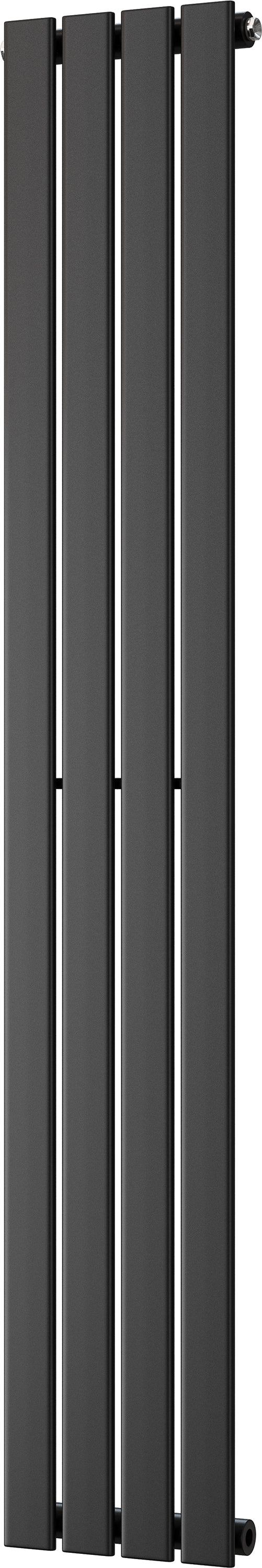 Typhoon - Black Vertical Radiator H1600mm x W272mm Single Panel