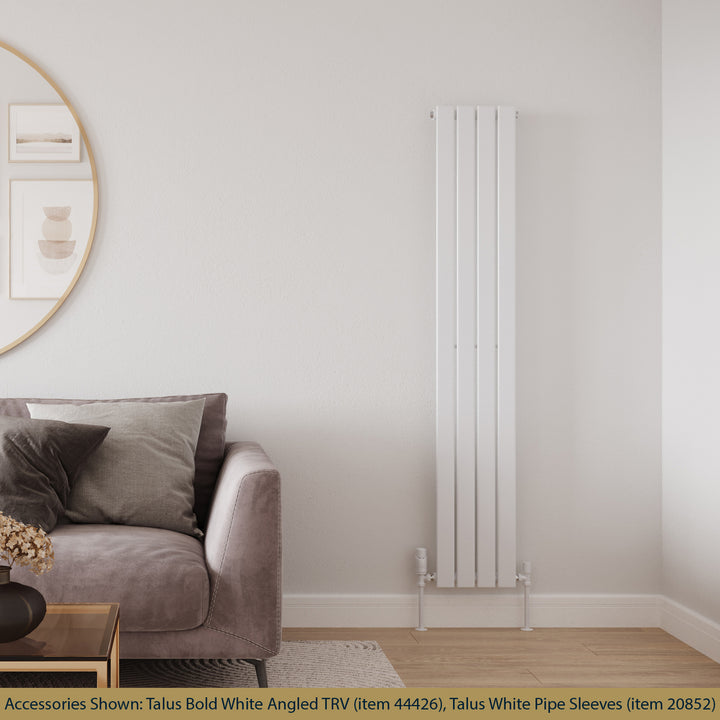 Typhoon - White Designer Radiator H1600mm x W272mm Single Panel - Feet Included