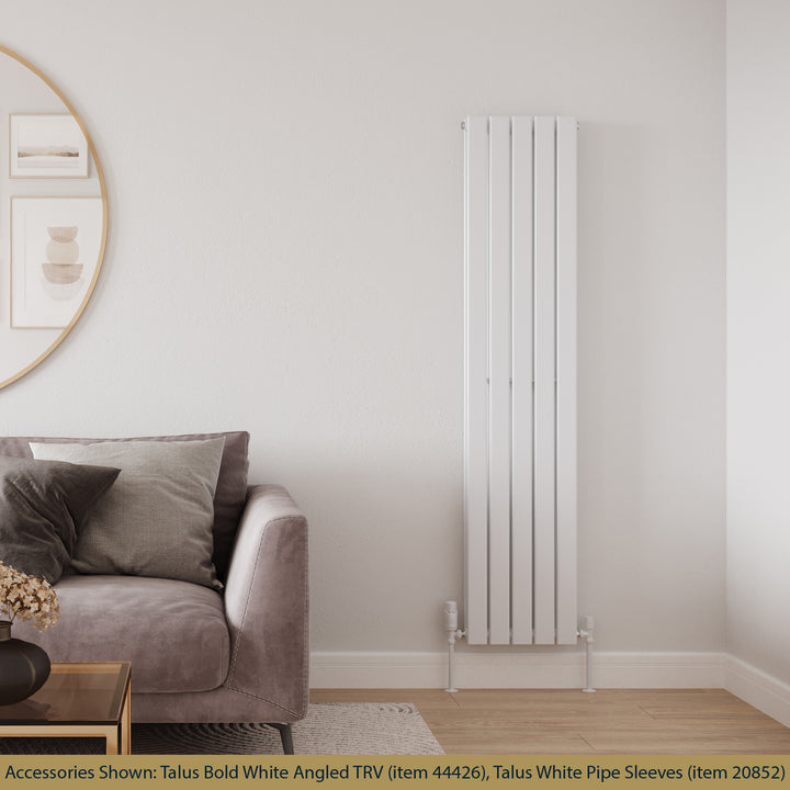 Typhoon - White Designer Radiator H1600mm x W340mm Double Panel - Feet Included