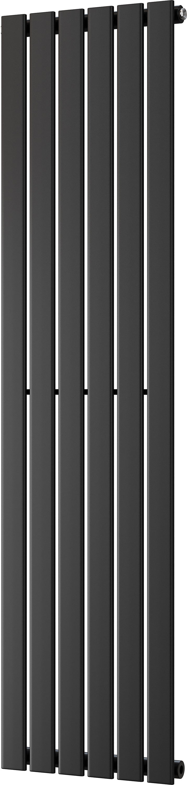 Typhoon - Black Vertical Radiator H1600mm x W408mm Single Panel