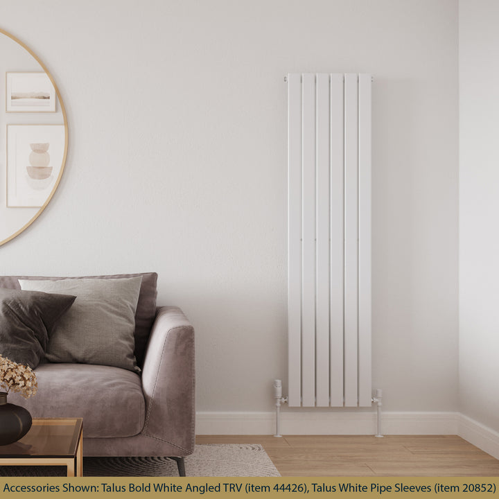 Typhoon - White Vertical Radiator H1600mm x W408mm Single Panel