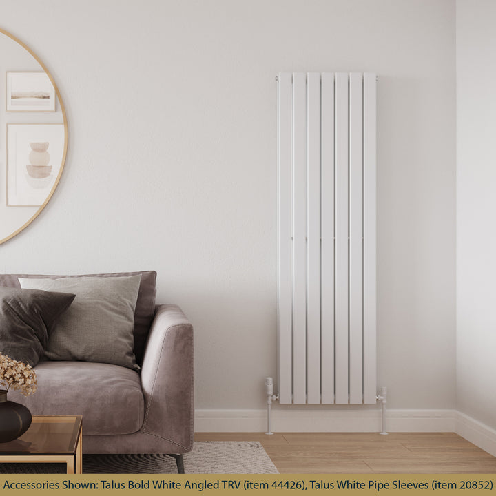 Typhoon - White Vertical Radiator H1600mm x W476mm Double Panel