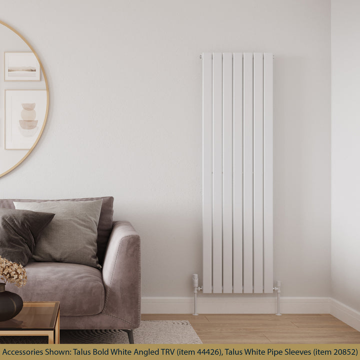 Typhoon - White Vertical Radiator H1600mm x W476mm Single Panel