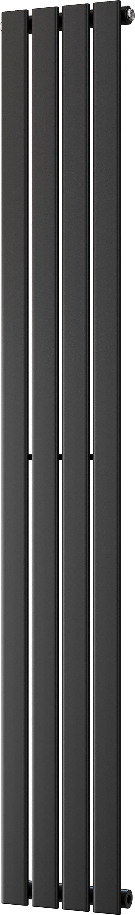 Typhoon - Black Vertical Radiator H1800mm x W272mm Single Panel