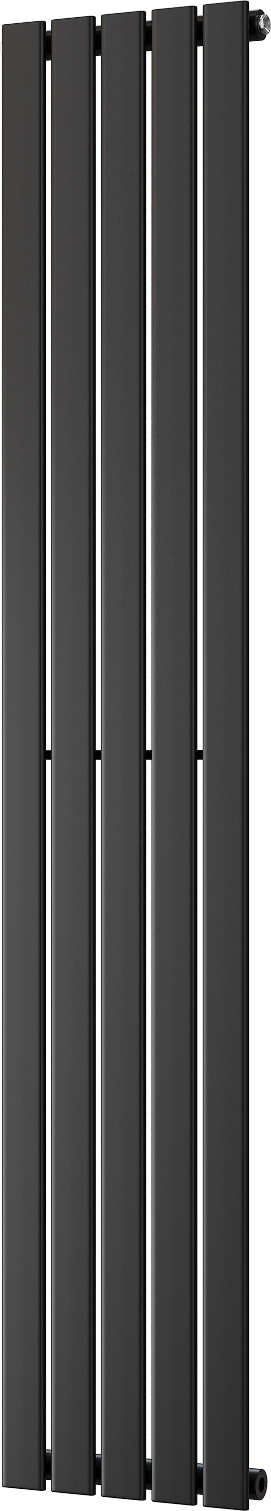 Typhoon - Black Vertical Radiator H1800mm x W340mm Single Panel