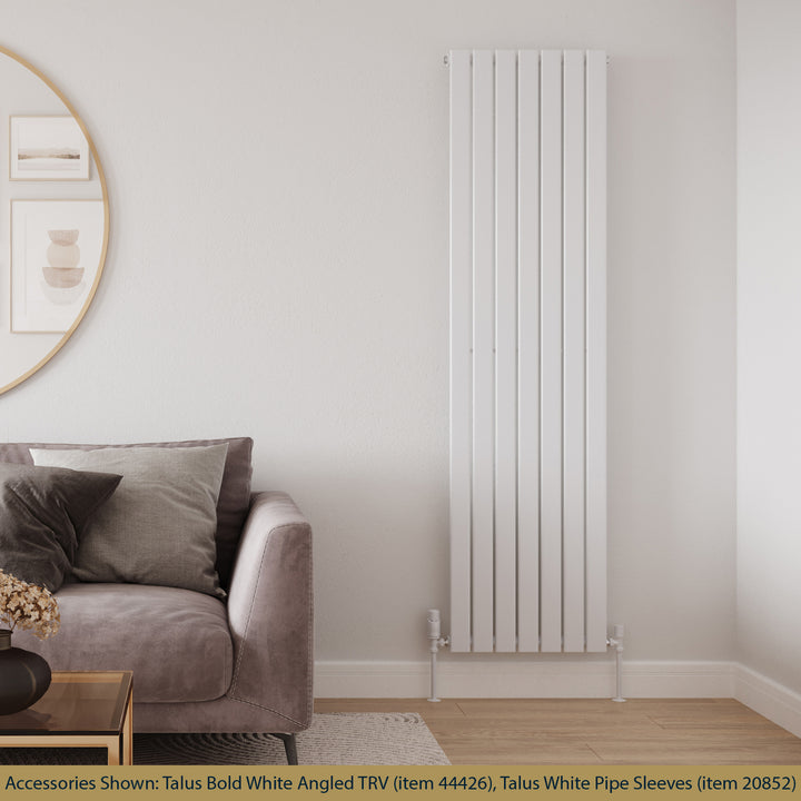 Typhoon - White Vertical Radiator H1800mm x W476mm Single Panel