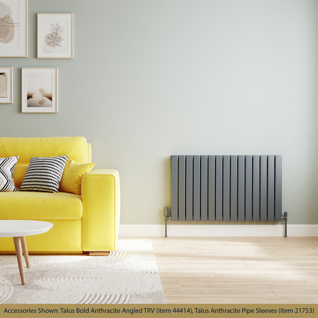 Hampton Radiator Anthracite Horizontal Radiator H600mm x W1020mm Double Panel - Typhoon ...
