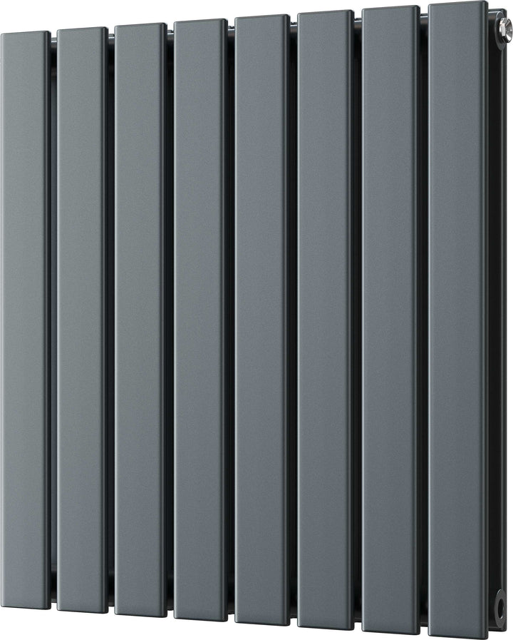 Typhoon - Anthracite Horizontal Radiator H600mm x W544mm Double Panel