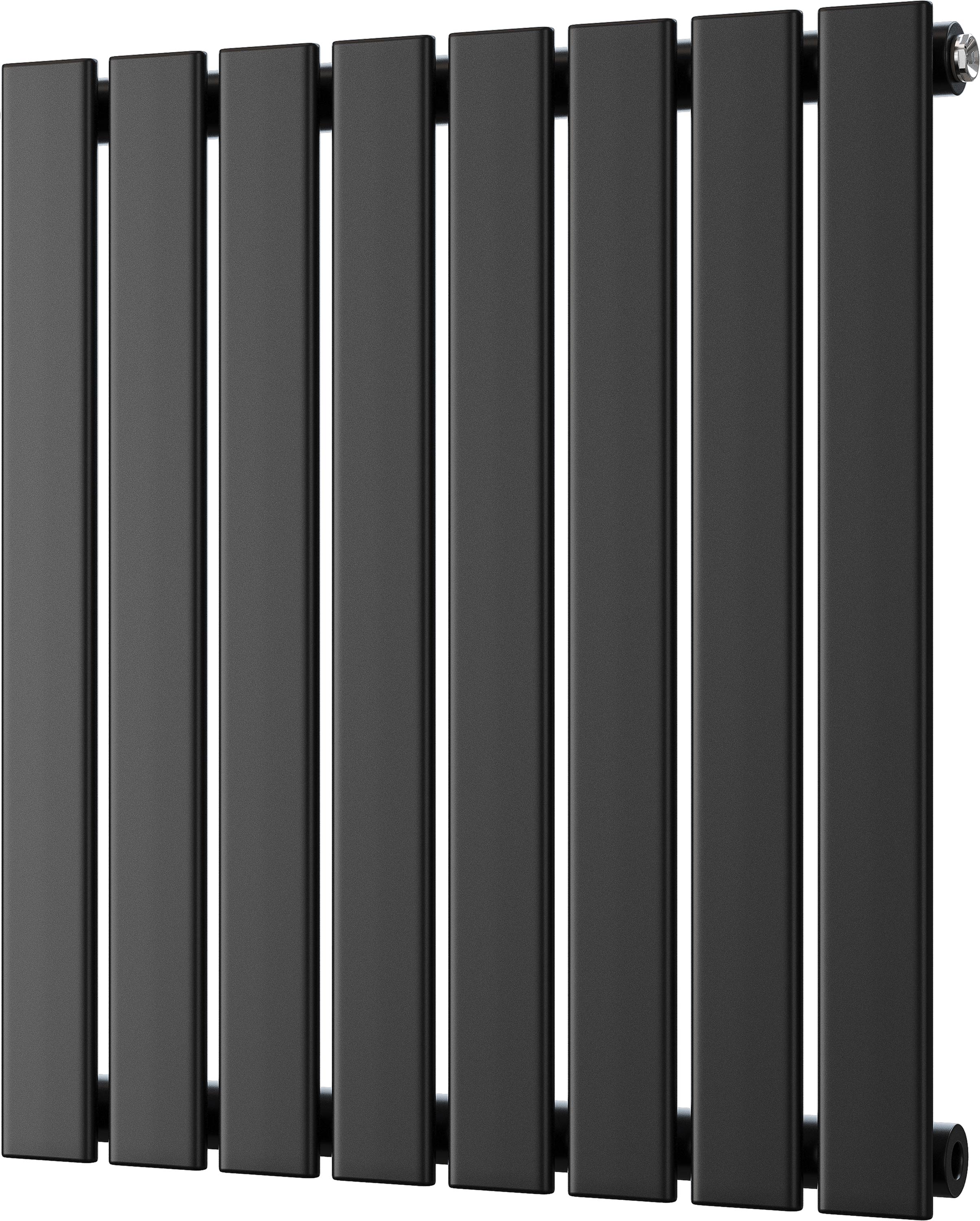 Typhoon - Black Horizontal Radiator H600mm x W544mm Single Panel