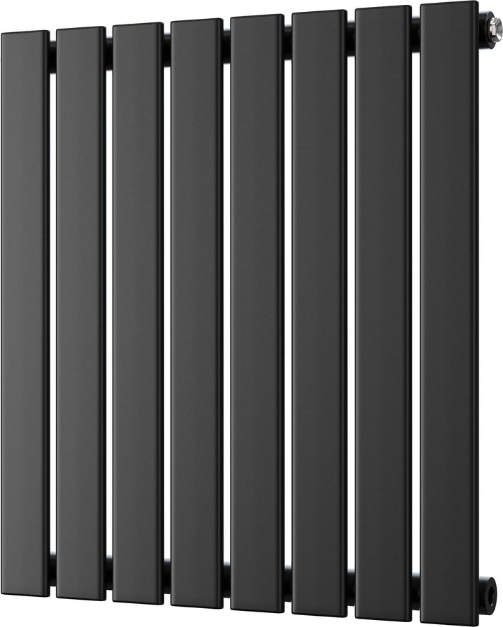 Typhoon - Black Horizontal Radiator H600mm x W544mm Single Panel