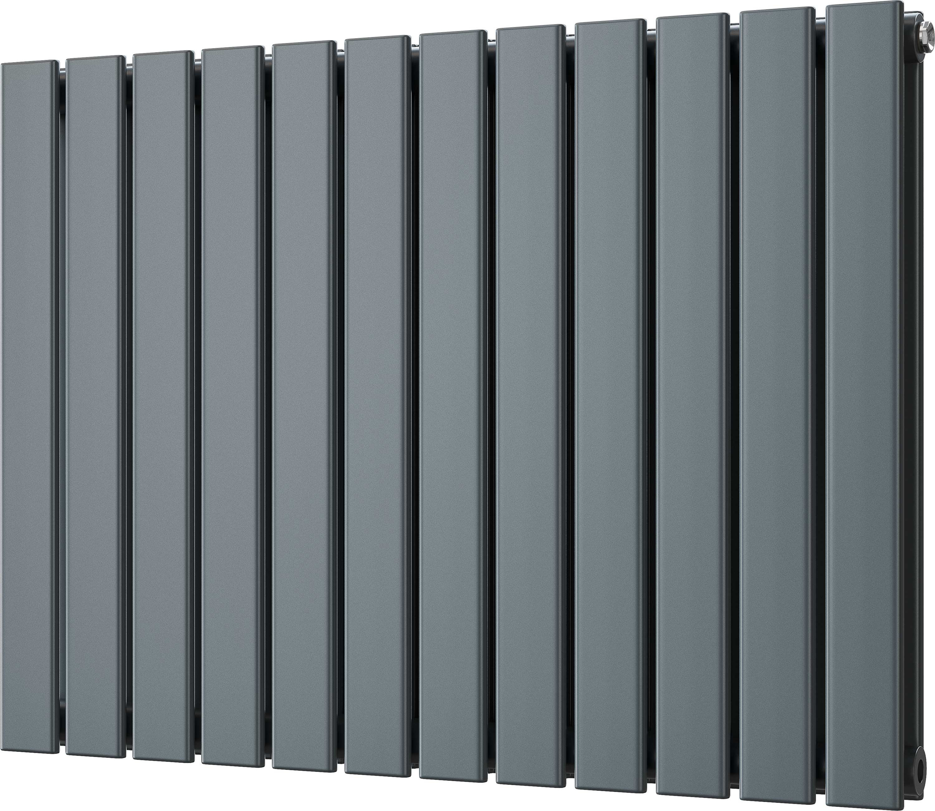 Typhoon - Anthracite Horizontal Radiator H600mm x W816mm Double Panel