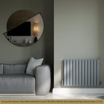 Anthracite Horizontal Radiator H600mm x W816mm Double Panel - Typhoon ...