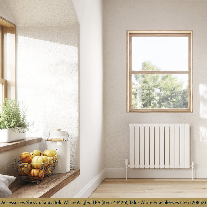 Typhoon - White Designer Radiator H600mm x W816mm Double Panel - Feet Included