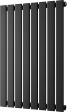 Typhoon - Black Designer Radiator H800mm x W544mm Single Panel - Feet Included