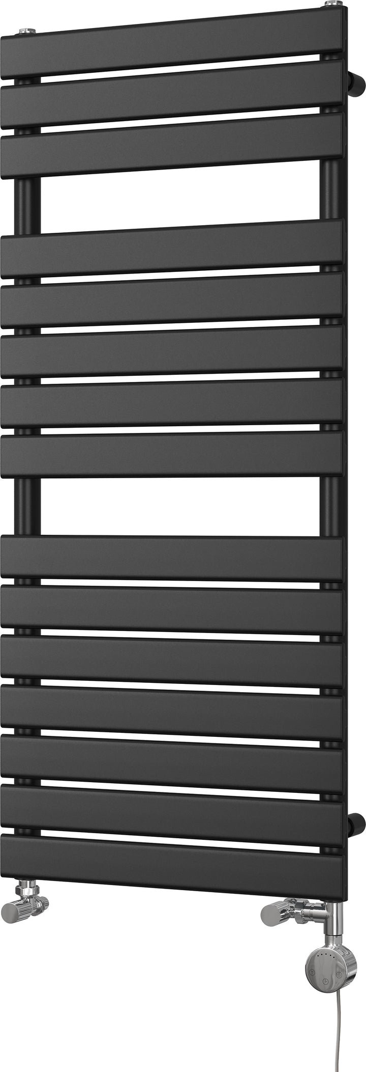 Typhoon - Black Dual Fuel Towel Rail H1156mm x W500mm Thermostatic