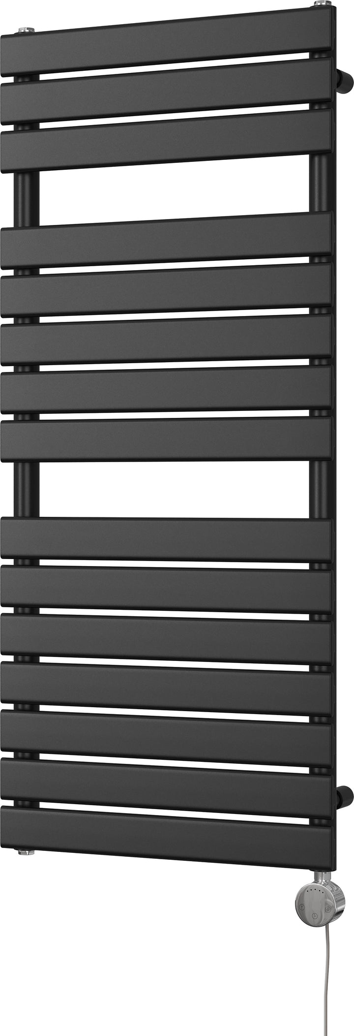 Typhoon - Black Electric Towel Rail H1156mm x W500mm 600w Thermostatic