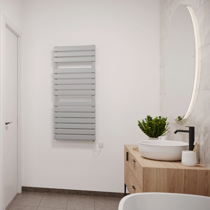 Typhoon - Silver Electric Towel Rail H1156mm x W500mm 600w Standard