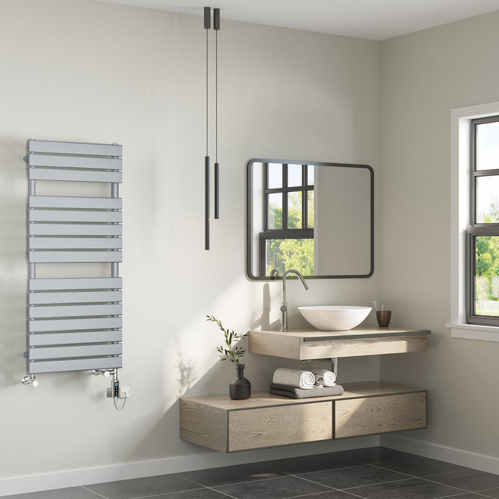 Typhoon - Silver Dual Fuel Towel Rail H1156mm x W500mm Thermostatic WIFI