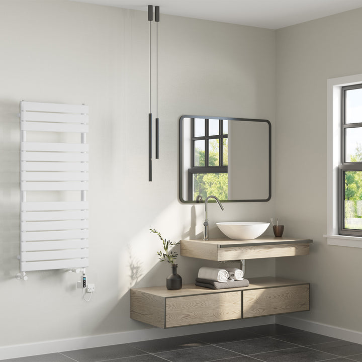 Typhoon - White Dual Fuel Towel Rail H1156mm x W500mm Thermostatic WIFI