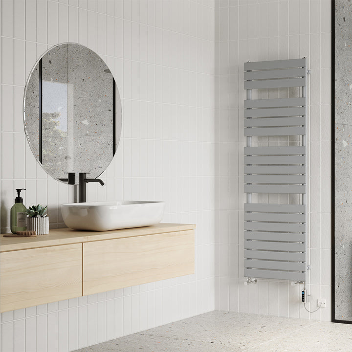 Typhoon - Silver Dual Fuel Towel Rail H1564mm x W500mm Thermostatic WIFI