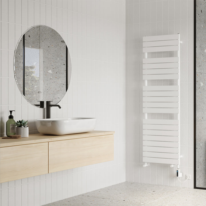 Typhoon - White Dual Fuel Towel Rail H1564mm x W500mm Thermostatic WIFI