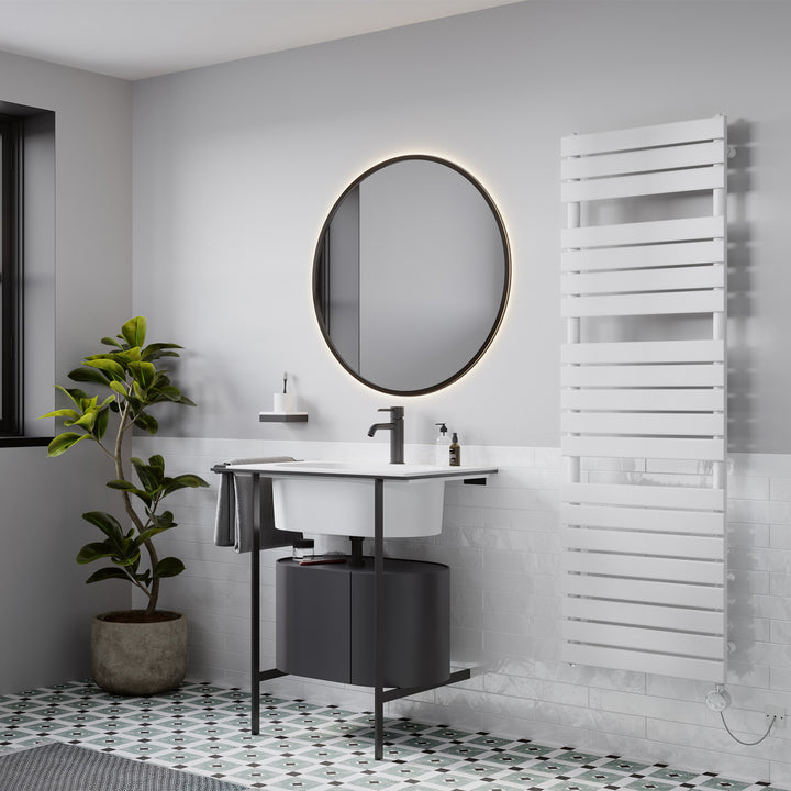 Typhoon - White Electric Towel Rail H1564mm x W500mm 600w Thermostatic