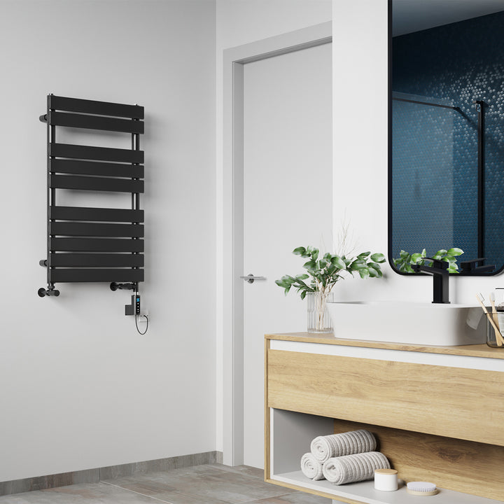 Typhoon - Black Dual Fuel Towel Rail H816mm x W500mm Thermostatic WIFI