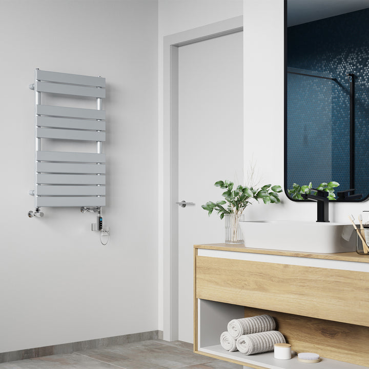 Typhoon - Silver Dual Fuel Towel Rail H816mm x W500mm Thermostatic WIFI