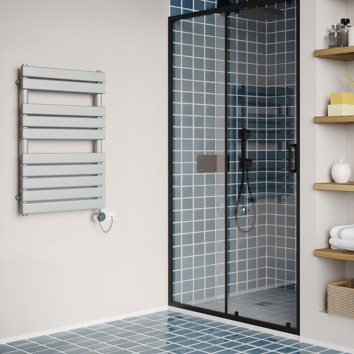 Typhoon - Silver Electric Towel Rail H816mm x W500mm 300w Thermostatic