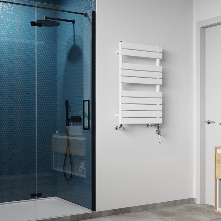 Typhoon - White Dual Fuel Towel Rail H816mm x W500mm Thermostatic