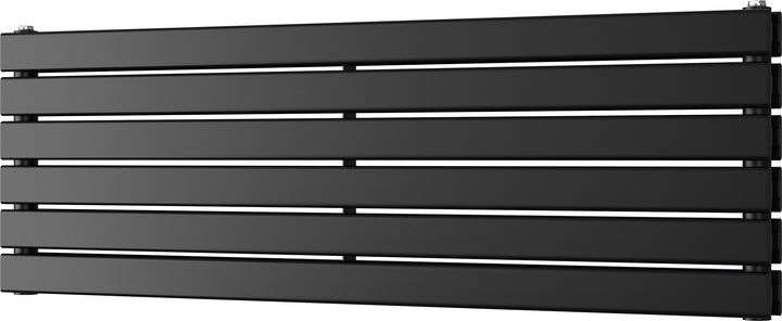 Typhoon Axis - Black Horizontal Radiator H408mm x W1200mm Double Panel