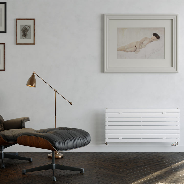 Typhoon Axis - White Horizontal Radiator H544mm x W1200mm Single Panel