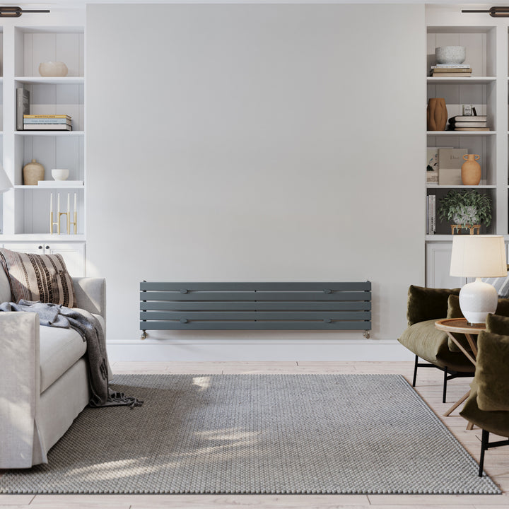 Typhoon Axis - Anthracite Horizontal Radiator H340mm x W1600mm Single Panel