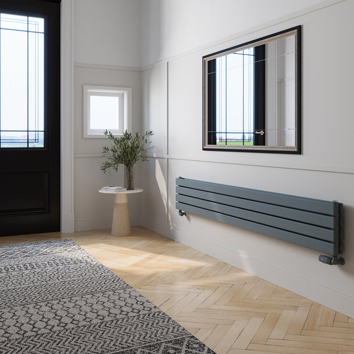 Typhoon Axis - Anthracite Horizontal Radiator H272mm x W1800mm Double Panel