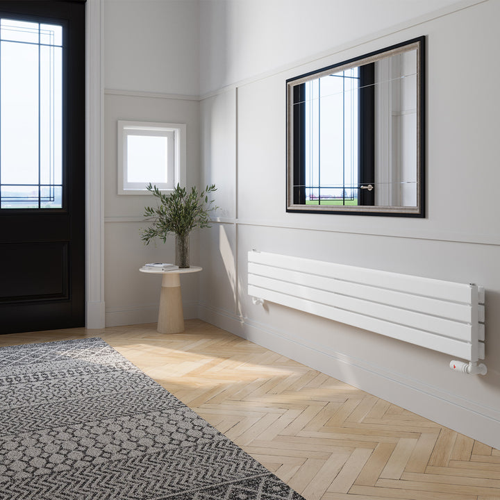 Typhoon Axis - White Horizontal Radiator H272mm x W1800mm Double Panel