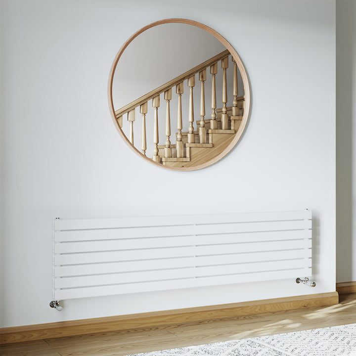 Typhoon Axis - White Horizontal Radiator H476mm x W1800mm Double Panel